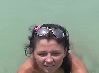 Amateur teen with natural tits enjoys anal sex in public